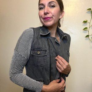 Billabong punk jean vest